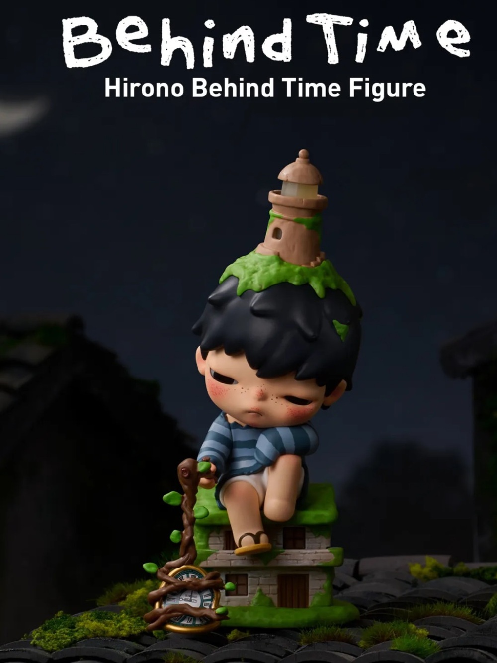 Pop Mart  Hirono Behind Time Lighthouse Figure Sealed Hangcard .